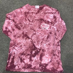 Maroon Acid Wash Ivory Ella Long Sleeve